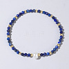 Natural Lapis Lazuli Beaded Stretch Bracelets for Women BG9690-13-1