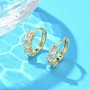 Brass Micro Pave Clear Cubic Zirconia Hoop Earrings EJEW-C122-02G-1