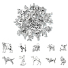 50Pcs 10 Styles Tibetan Style Alloy Dog Charms FIND-YW0004-83-1