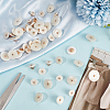 50Pcs 5 Styles 1-Hole Resin Shank Buttons BUTT-CY0001-43-4