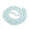 Baking Paint Transparent Glass Beads Strands DGLA-N011-6mm-05-2