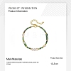 Faceted Round Natural Ruby in Zoisite & Column Green Spot Jasper & Freshwater Pearl Beaded Bracelets for Women ZI1839-1-2