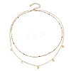 Brass Cable Chains Double Layer Necklaces NJEW-JN04498-4