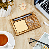 2Pcs Flower Printed Wood Display Trays for Sticky Notes ODIS-PH0009-18-4