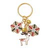 Alloy Enamel with Cubic Zirconia Keychain KEYC-JKC00862-1