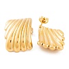 Ion Plating(IP) 304 Stainless Steel Stud Earrings for Women EJEW-L272-032G-01-2