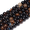 Natural Black Agate Beads Strands G-L555-04-6mm-1
