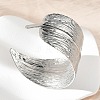 304 Stainless Steel Cuff Bangles for Women BJEW-Z096-02P-3