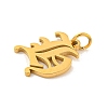 Ion Plating(IP) 304 Stainless Steel Charms STAS-I010-01G-H-2