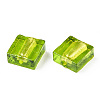Handmade Silver Foil Lampwork Beads FOIL-S006-12x12mm-06-3