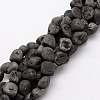 Electroplated Natural Quartz Beads Strands G-K109-03M-2