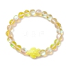 8mm Round Dyed Synthetic Moonstone Beaded Stretch Bracelets BJEW-JB10308-04-1