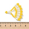 Glass Seed Beaded Pendants PALLOY-MZ01415-01-3