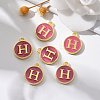 Golden Plated Alloy Enamel Charms X-ENAM-S118-08H-5