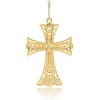 Golden Plated Alloy Cross Big Pendants ALRI-J026-21G-2