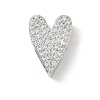 Valentine's Day Brass Micro Pave Clear Cubic Zirconia Charms KK-A300-20P-1