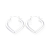 Heart 304 Stainless Steel Hoop Earrings for Women EJEW-A125-36S-4