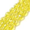 Electroplate Glass Beads Strands EGLA-D015-15x10mm-30-A-1