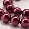 Round Shell Pearl Bead Strands X-BSHE-L011-8mm-A007-4