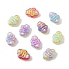 UV Plating Transparent Acrylic Beads OACR-CJZ0001-04-8