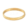 Ion Plating(IP) 304 Stainless Steel Textured Bangles BJEW-F464-13G-1