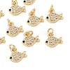 SHEGRACE Brass Micro Pave Cubic Zirconia Pendants XGRQ3D763-488G-1