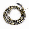 Electroplated Natural Lava Rock Beads Strands G-T114-68C-2