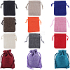 Beebeecraft 24Pcs 12 Colors Burlap Packing Pouches Drawstring Bags ABAG-BBC0001-09-1