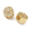 Brass Micro Pave Clear Cubic Zirconia Beads KK-L257-29G-2