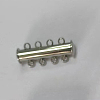 Non-Tarnish 4-Strands 304 Stainless Steel Slide Lock Clasps STAS-H402-35P-01-1