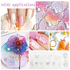 Olycraft 9 Sheets 9 Colors Laser Silver Nail Decals Stickers MRMJ-OC0003-63-6