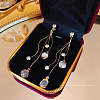 Imitation Pearl Tassel Dangle Earrings DX8372-7-1