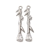 Brass Micro Pave Clear Cubic Zirconia Pendants KK-Z112-27P-1