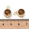 Brass Micro Pave Cubic Zirconia Pendants KK-C252-02G-G-3