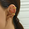 Concise Style Triple Brass Cuff Earrings for Unisex UP5064-1