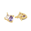 Brass Pave Cubic Zirconia Charms CU-CBA6A75-03G-3