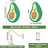 Olycraft 3D Printed Avocado Charm Dangle Earring Making Kit for Girl Women DIY-OC0007-68-2