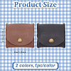 2Pcs 2 Colors Rectangle Cowhide Multipurpose Makeup Bags AJEW-AN0007-40-2