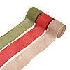 3 Rolls 3 Colors Polyester Imitation Linen Wrapping Ribbon OCOR-YS0001-02A-2