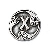 Rune Letters Alloy Pendants PALLOY-S193-01AS-07-1