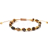 Natural Tiger Eye Braided Bead Bracelets PW-WGF95B2-04-1