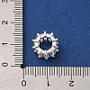 Brass Micro Pave Clear Cubic Zirconia Beads KK-D378-24S-01-3