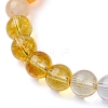 Natural Quartz Crystal & Amethyst & Carnelian Beaded Stretch Bracelets for Women BJEW-TA00553-3