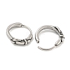 316 Surgical Stainless Steel Hoop Earrings EJEW-D096-13A-AS-2