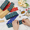 Fingerinspire 2 Bundles 2 Styles Ethnic Style Polyester Embroidery Ribbons OCOR-FG0002-29-3