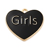 Alloy Enamel Pendants ENAM-M009-02B-02G-1