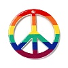 Rainbow Color Printed Acrylic Pendants OACR-B006-01B-1