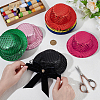 7Pcs 7 Colors Polyester Round Fascinator Hat for Dolls DIY-BC0015-81-3