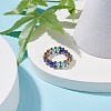 Glass Braided Bead Finger Ring for Women RJEW-JR00467-03-2
