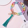 Chain Link Wristlet Keychain HJEW-SW00013-03-3